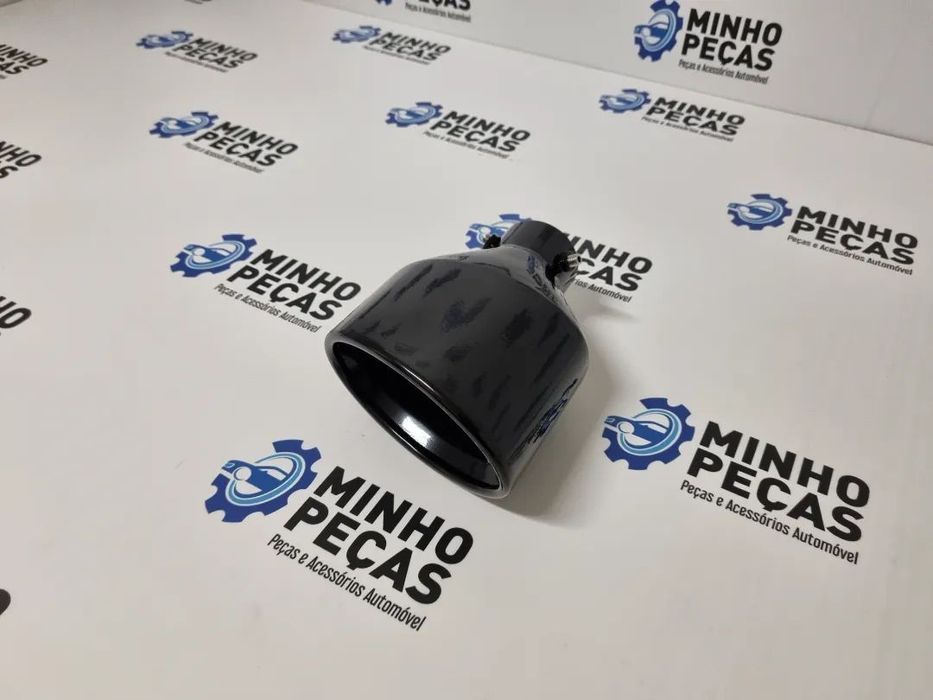 Ponteira de Escape Oval Tipo Cupra Preto Brilho