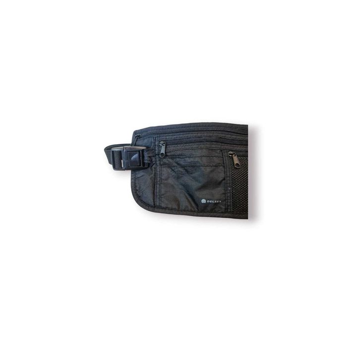 Pochete/Bolsa Cintura DELSEY– Viagem & Segurança | Preta | Multibolsos