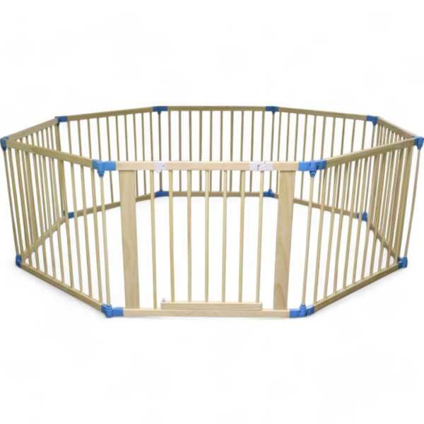 Drewniany Kojec dla Dziecka Ø150 cm Naturalne Drewno Bezpieczny