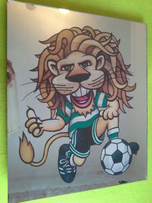 Quadro em espelho S.C.P. (leão)64585190711170121