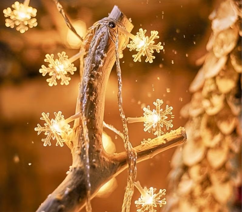 Гірлянда сніжинками 6 м, 40 LED