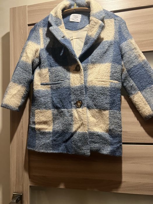 Пальто детское для девочки Zara в клетку