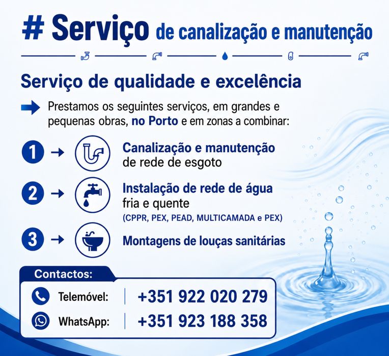 Serviço de canalização