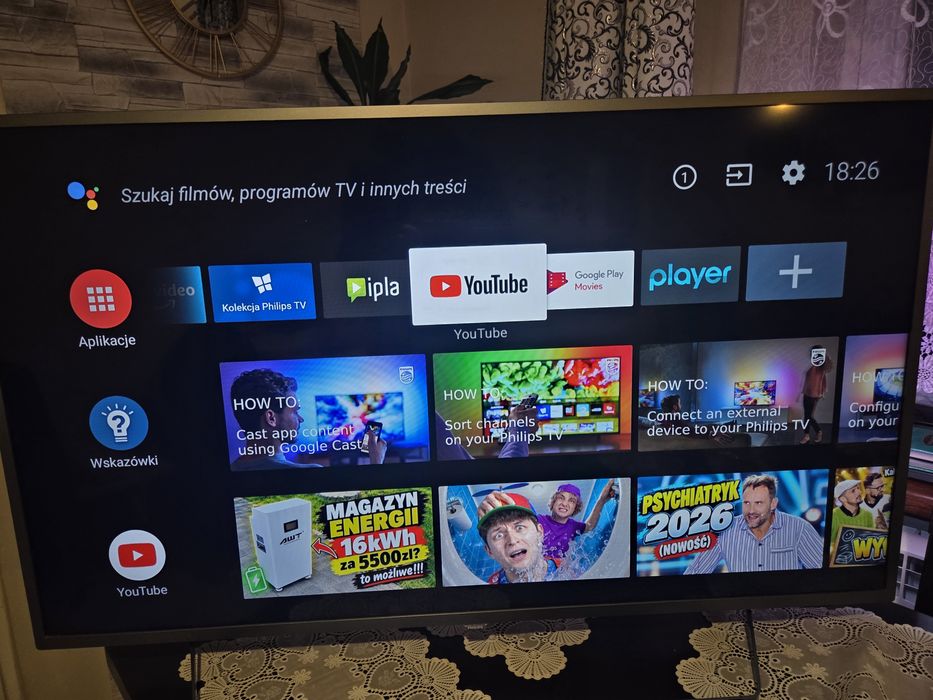 Philips 50 cali netflix youtube dekoder DVBT2