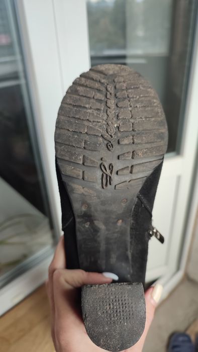 Чобітки осінні замша на підборах 38 ро осенние сапогизмір