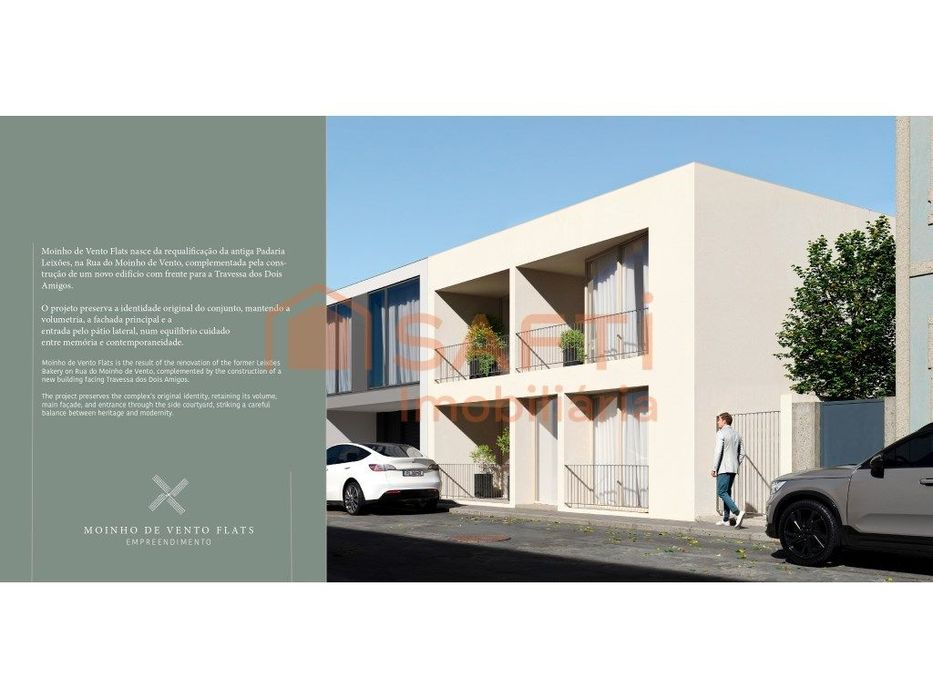 Empreendimento Leça da Palmeira MOINHO DE VENTO FLATS TO Com Varand...