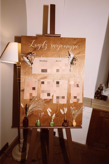 Dekoracje boho wesele ślub pampas trawy