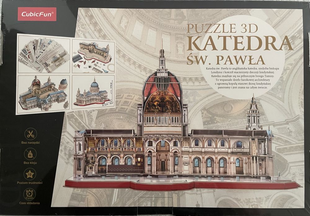 Puzzle 3D Cubic Fun Katedra Św. Pawła 643pcs 10+