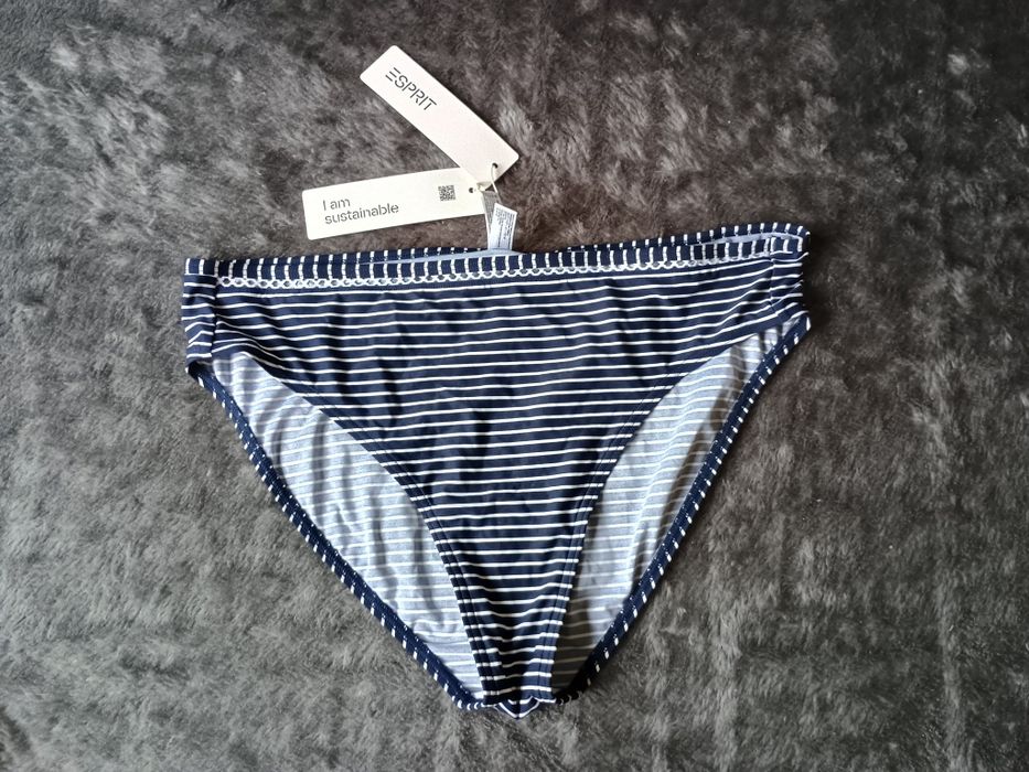 Dół od bikini Granatowe paski