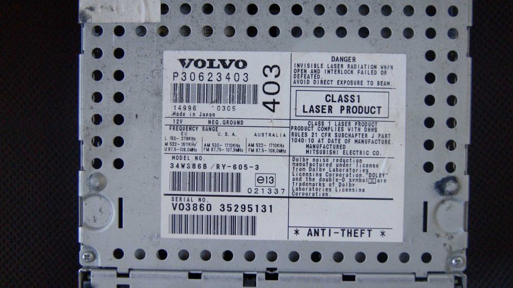 Radio Volvo V40 S40