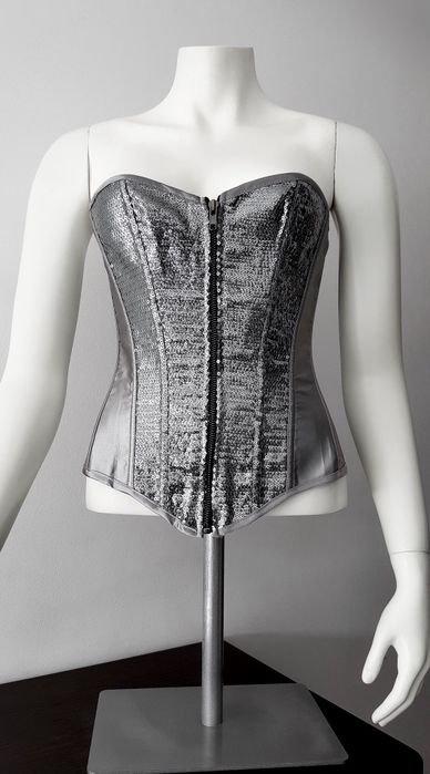 Corselet Corset Corpete lantejoulas + Cuecas fio dental