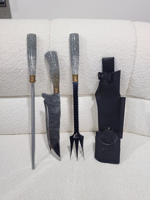 Kit churrasqueiro em aço inox