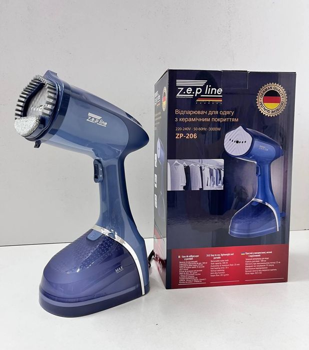 Потужний відпарювач!! Zepline ZP-206, 3000 Вт. керамічне покриття