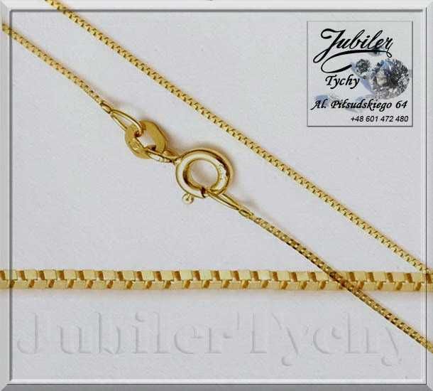 Złoty łańcuszek splot KOSTKA – Wenecjana złoto 585 Jubiler Tychy