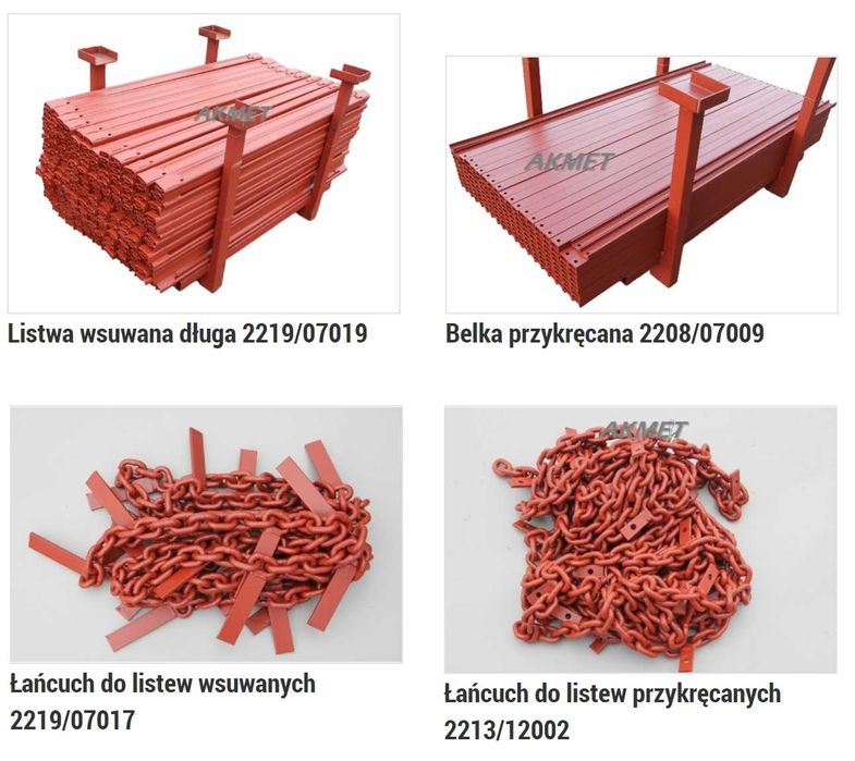 Borty burty boki ROZRZUTNIK PRODUCENT transport sworznie fi16 4m AKMET