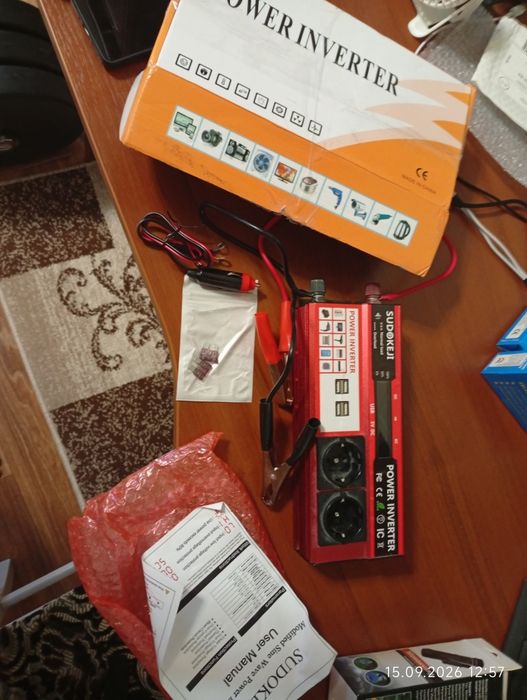 Преобразователь напряжения инвертор AC/DC 12V-220V SUDOKEJI 4000W MAX 4 USB