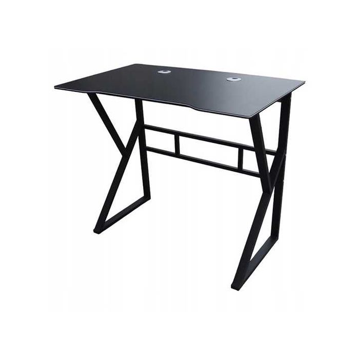 Biurko gamingowe czarne 100x60 z otworem na kable