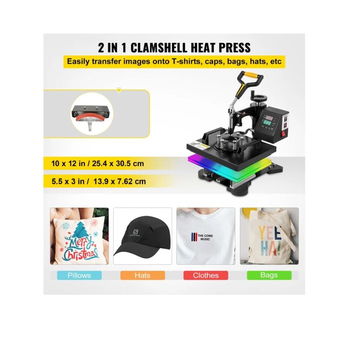 Prensa termica 2 em 1