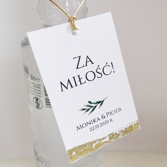 Zawieszki na alkohol z liściem ruskusa i przecieranym złotem