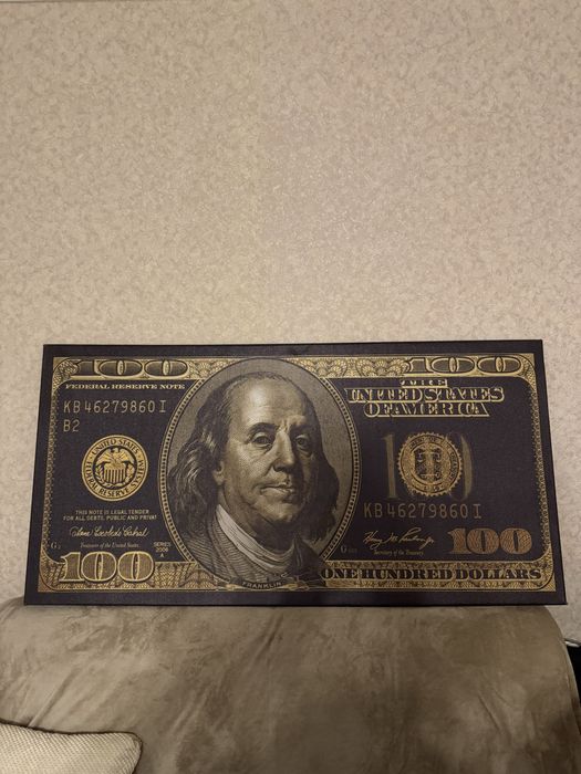 Картина доллар брезентова