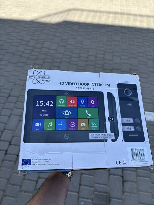 Видеодомофон Elro Pro PV40 FullHD Black Video Door Intercom System