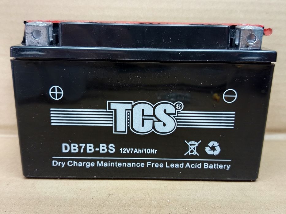 Акумулятор мото АКБ кислотний 12V 7Ah DB7B-BS (150-65-95mm) "TCS"