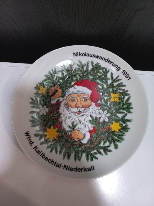 Новогодняя тарелка фарфор Германия