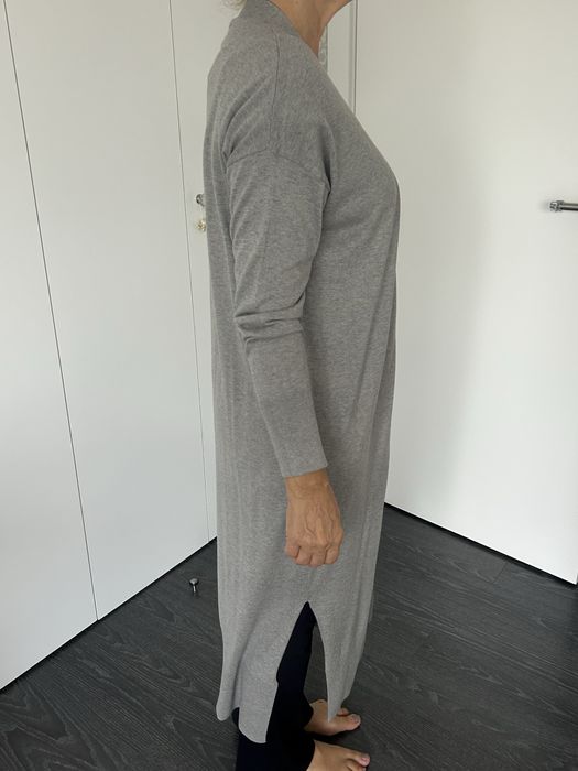 Casaco  cumprido malha e seda Massimo Dutti