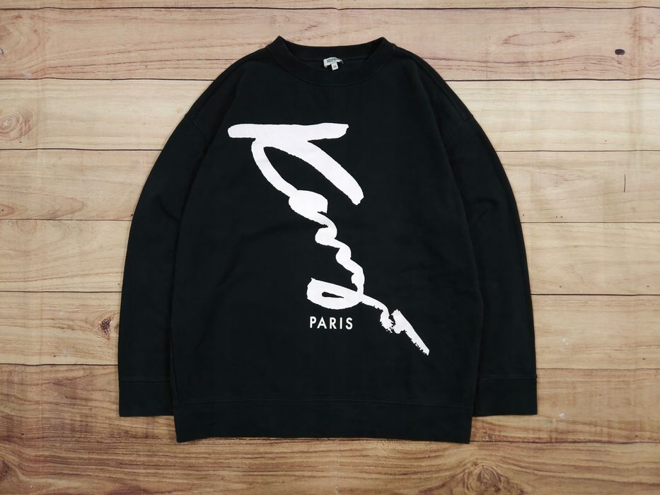 KENZO Bluza Crew Neck Męska Czarna r. M/L