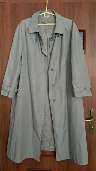 Płaszcz damski trencz prochowiec szary długi wiosna jesień r. 50/22