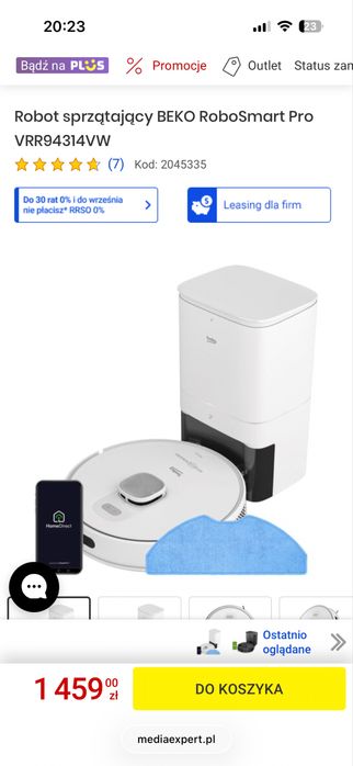 robosmart odkurzacz beko