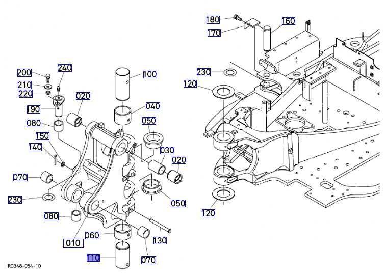Sworzeń konika minikoparka Kubota KX019-4