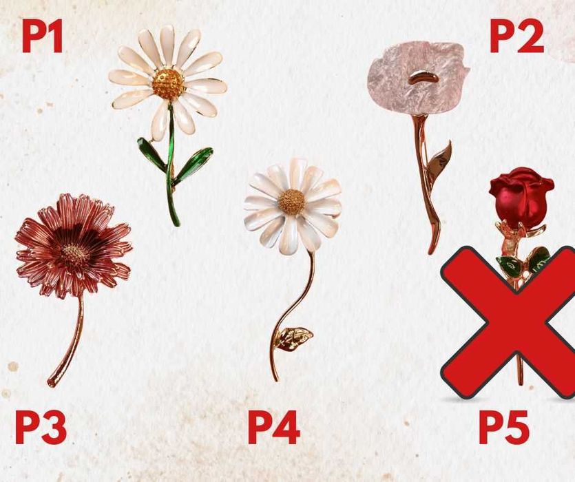 -> Broszka damska – Elegancka Biżuteria / Motyw: Kwiatowy -  różne wzory