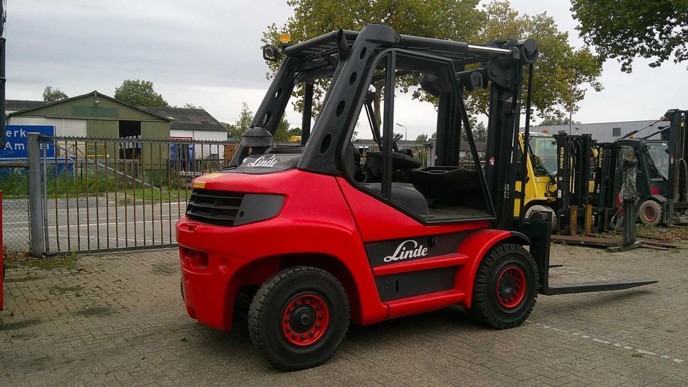 Потужний дизельний вилковий навантажувач Linde вантажопідйомністю 6т, погрузчик(дизель)
