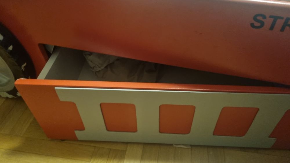 łóżko dla dziecka chłopca wóz strażacki używane Białystok/okolice