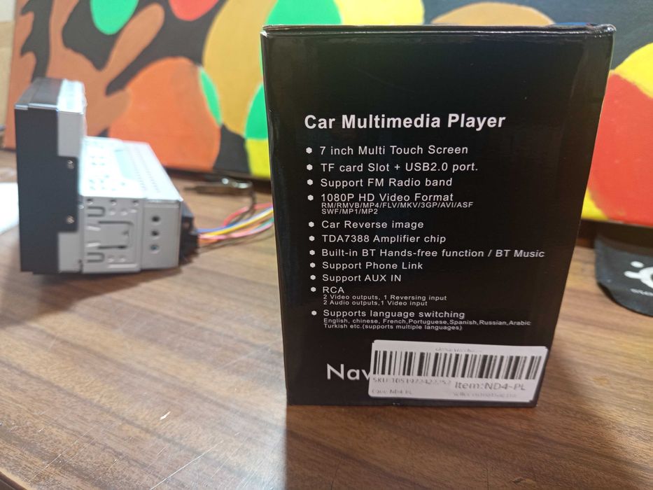 Auto Rádio 1 Din de 7 Polegadas Tela Touch Novo