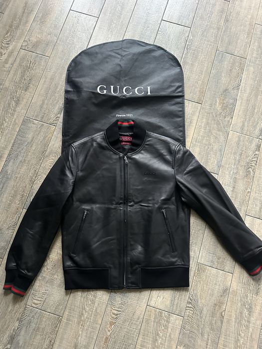 Шкіряна куртка Gucci