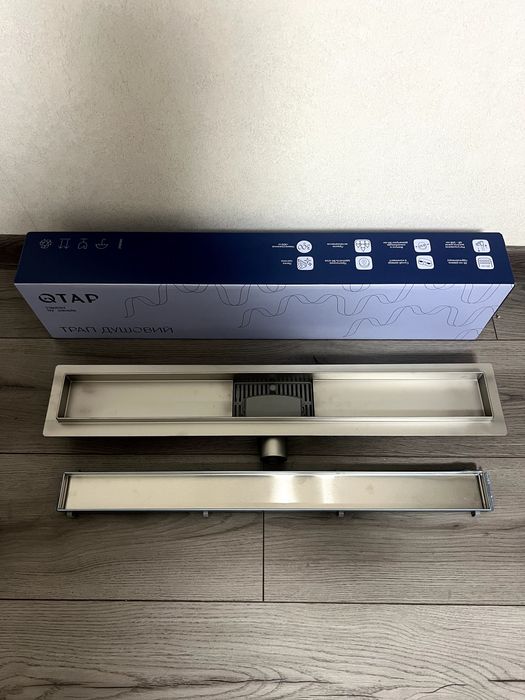 ‼️Чешский трап Qtap Taurus Tile SUS304 с сухим затвором под плитку‼️