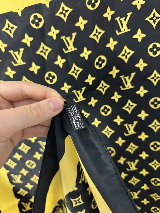 Jedwabna chustka louis vuitton silk scarf monogram