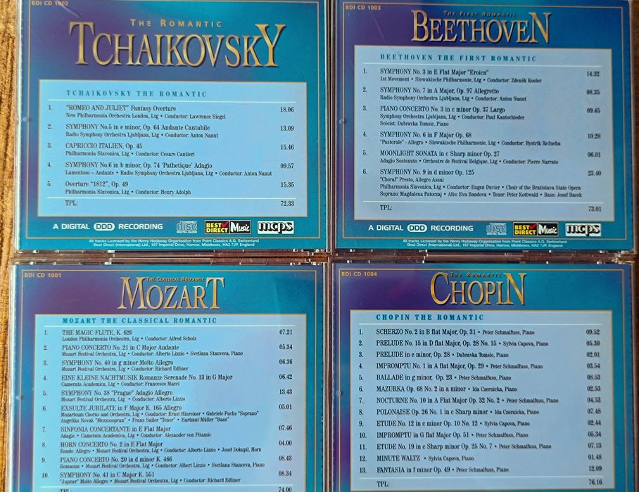 15plyt CD z muzyką klasyczną ( Klassik zum Kuschen)