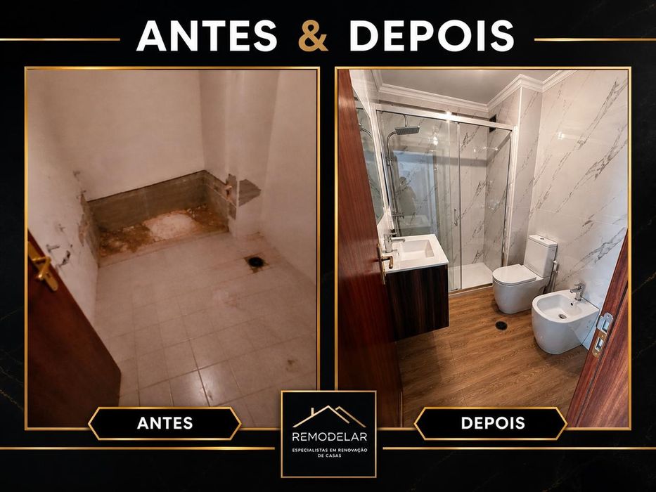Remodelações Interiores: Casas de banho, Pladur, Pintura e Chão Flutuante (Direto e eficiente)