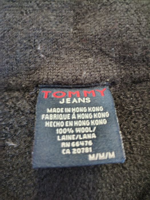 Tommy Hilfiger Sweter Vintage 100% Wełna Wool Retro Męski