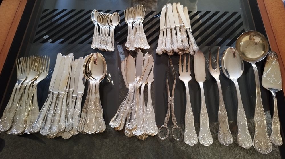 Faqueiro banhado a  Prata