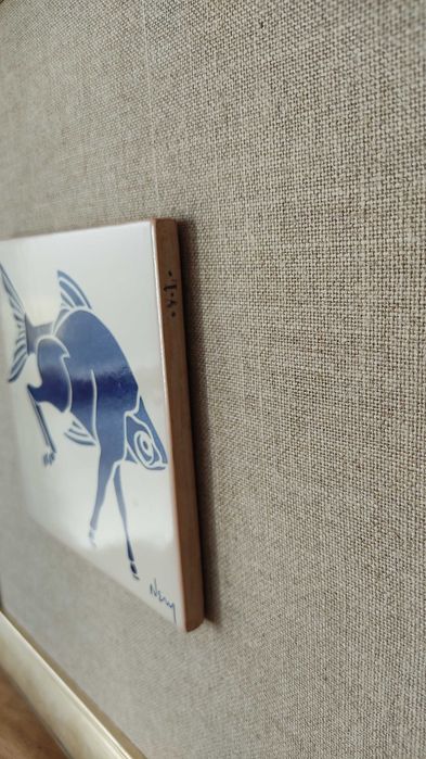 Azulejo antigo  assinado, Eduardo Nery