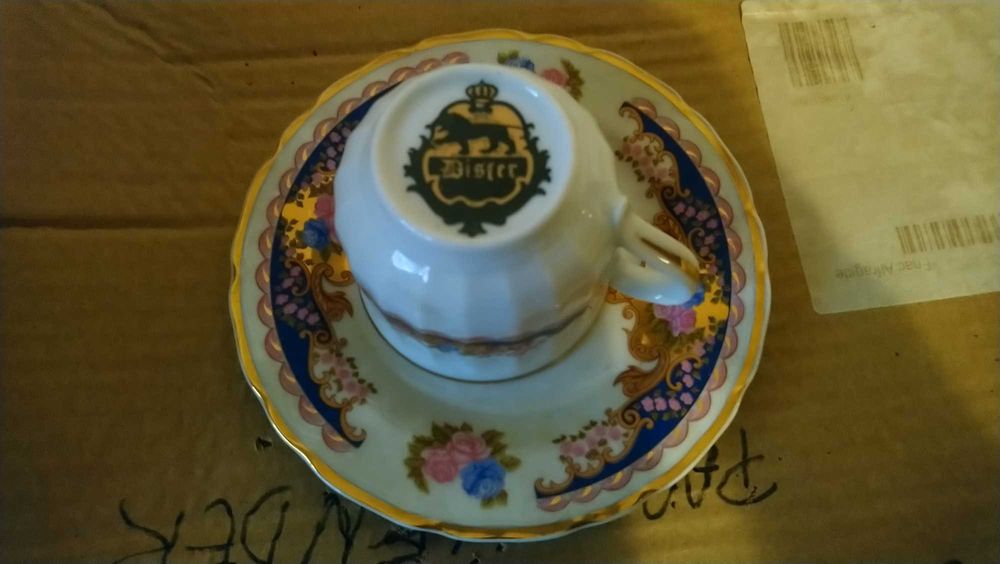 Chávena de café e pires em porcelana DISFER