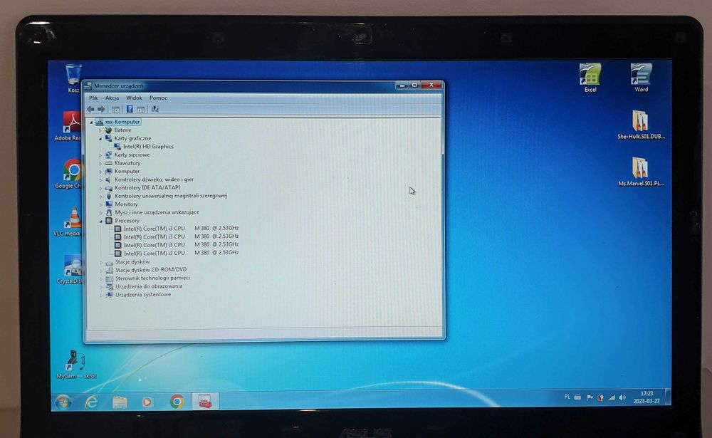 Laptop Asus K52F i3 4x2,53GHz 4GB RAM/ 250hd Sprawny 100%