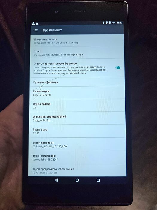 Планшет Lenovo Tab 7 TB-7304F 16GB  Android 7.0 Під Ремонт