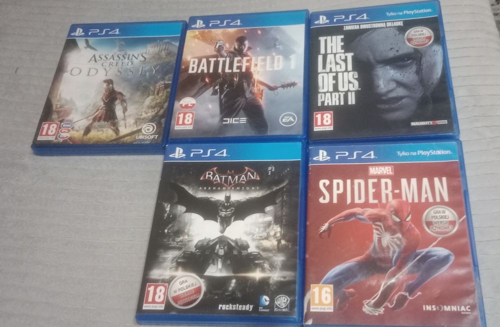 Gry PS4: ,Ucharted , The last of US 2, Batman