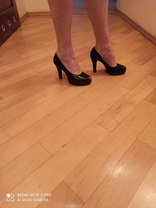 Buty Szpilki czarne skóra naturalna