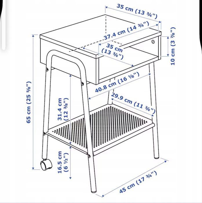 IKEA Setskog stolik nocny, na drukarkę, laptopa